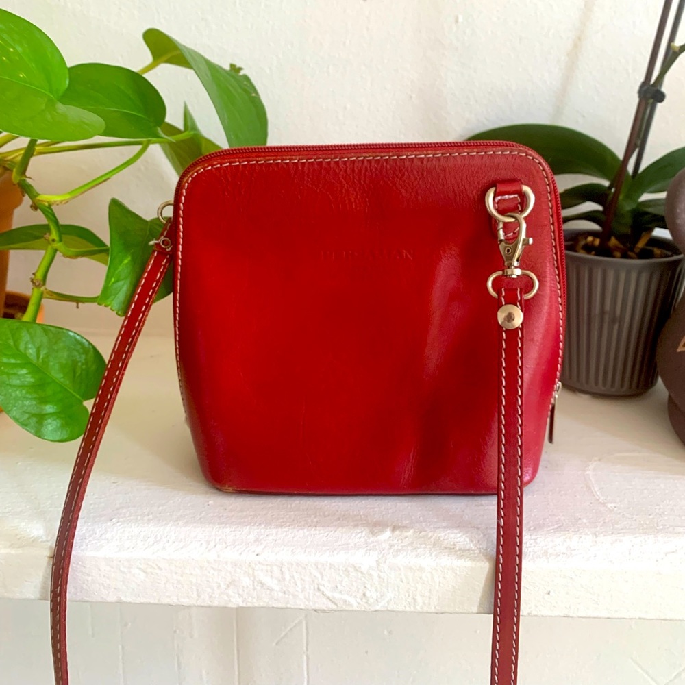 Red Persaman crossbody leather bag
